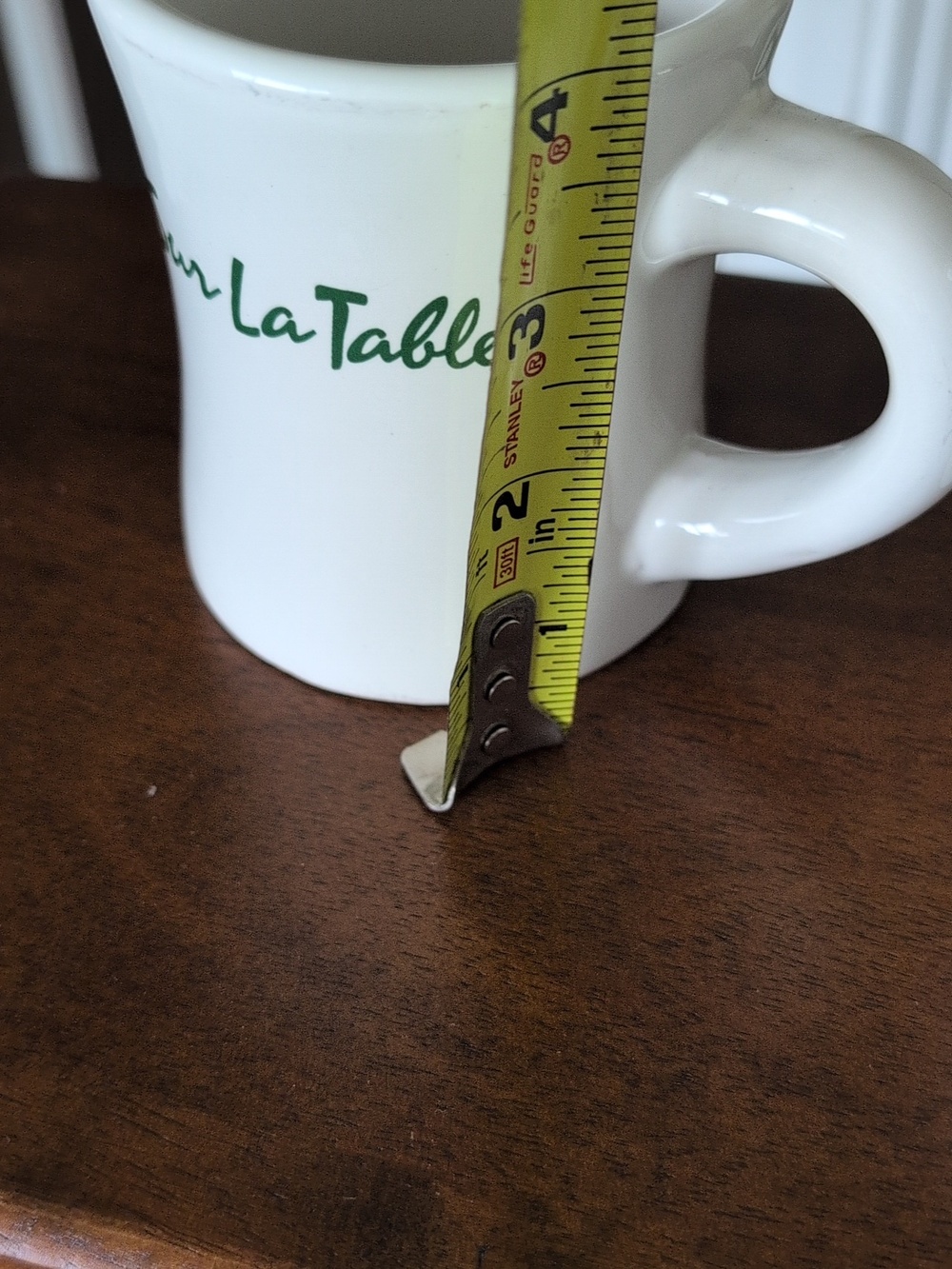 Vintage Sur La Table White Ceramic Mugs with Green Logo - Set of 2 - Picture 9 of 9